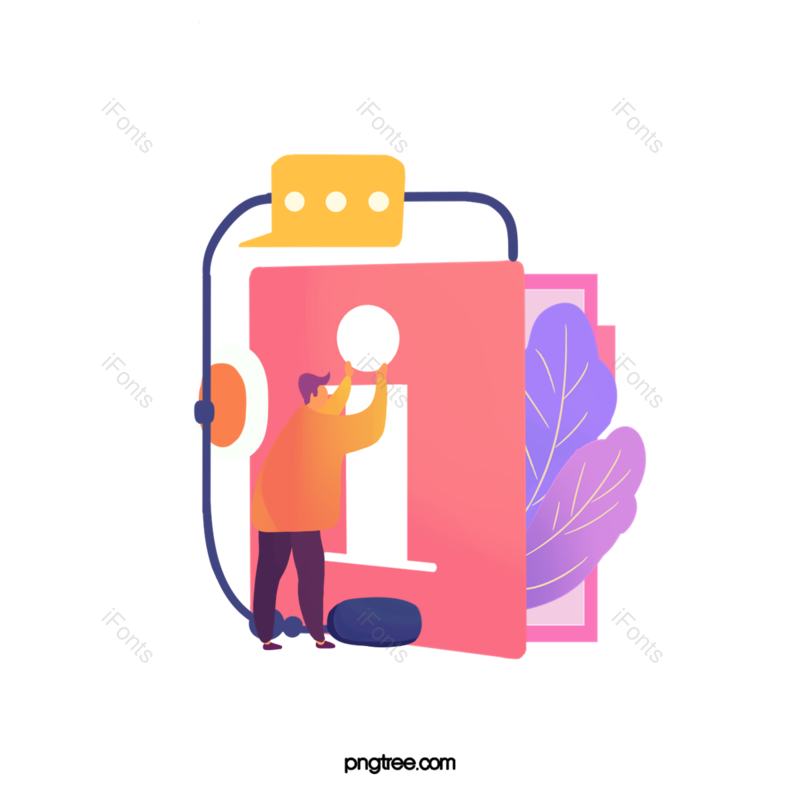 卡通图片,插画元素,人物PNG,对话免抠素材